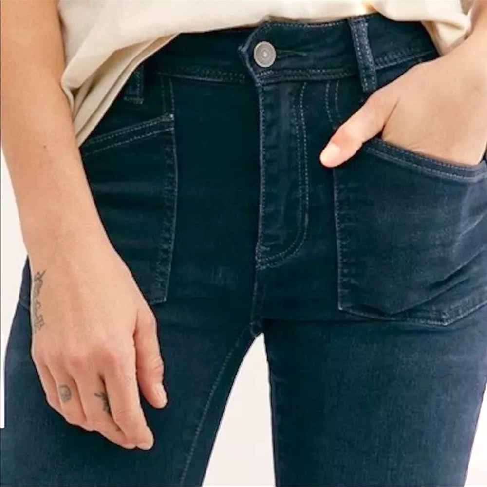 We The Free Ivy Raw Released Hem Skinny Jeans In Dark Wash Size 30